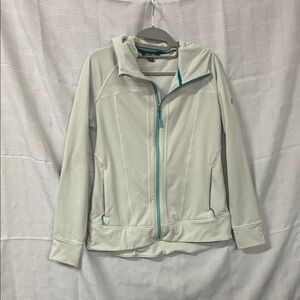 Eddie Bauer Women's Cream Jacket with Blue Trim